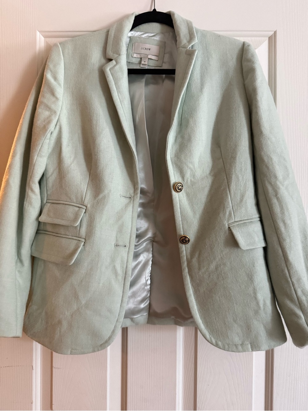 J. Crew Light Mint Green Tailored blazer
